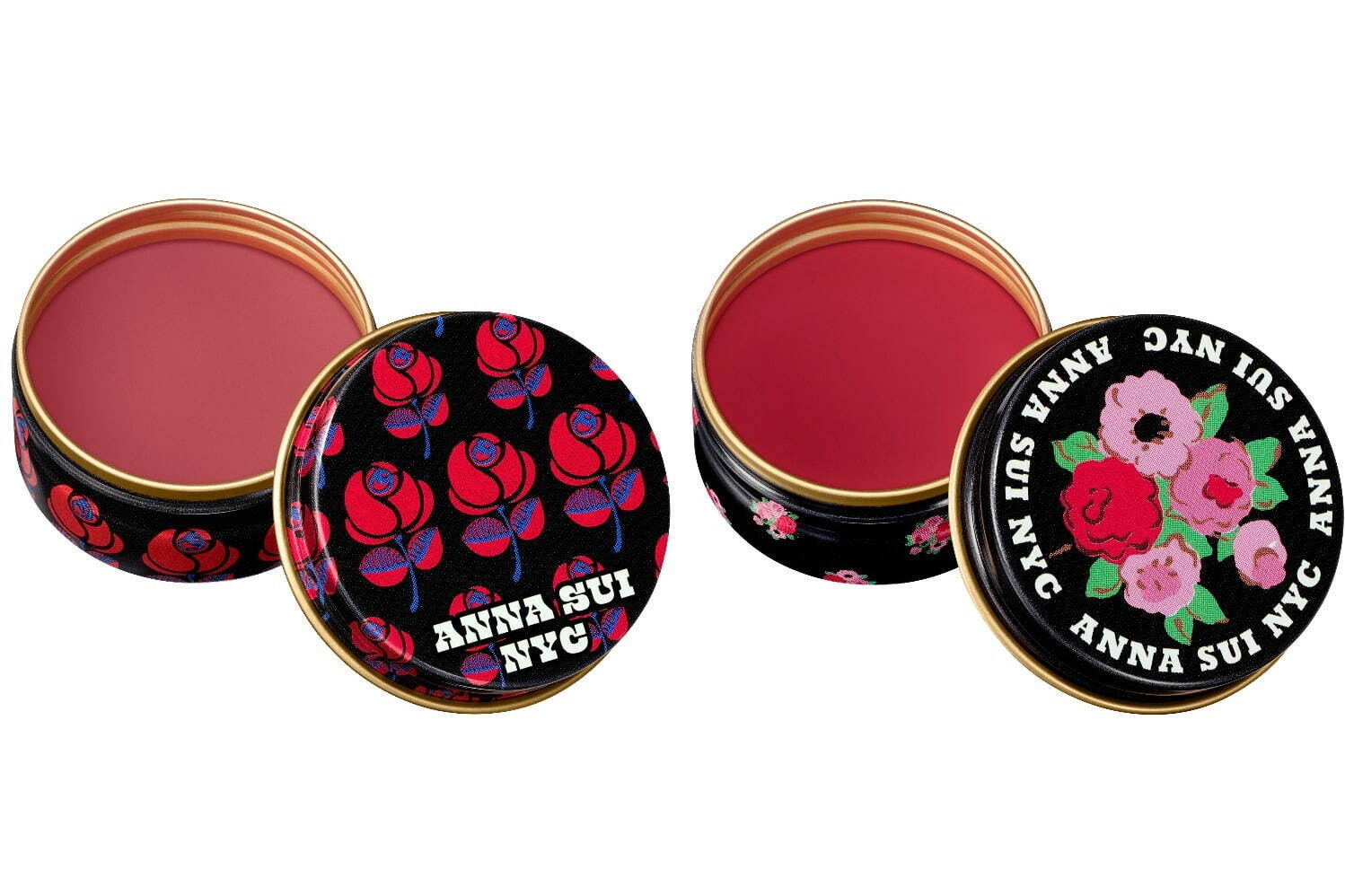 (左から)「アナ スイ フェイス マルチ バーム」302,400 各2,420円＜数量限定＞