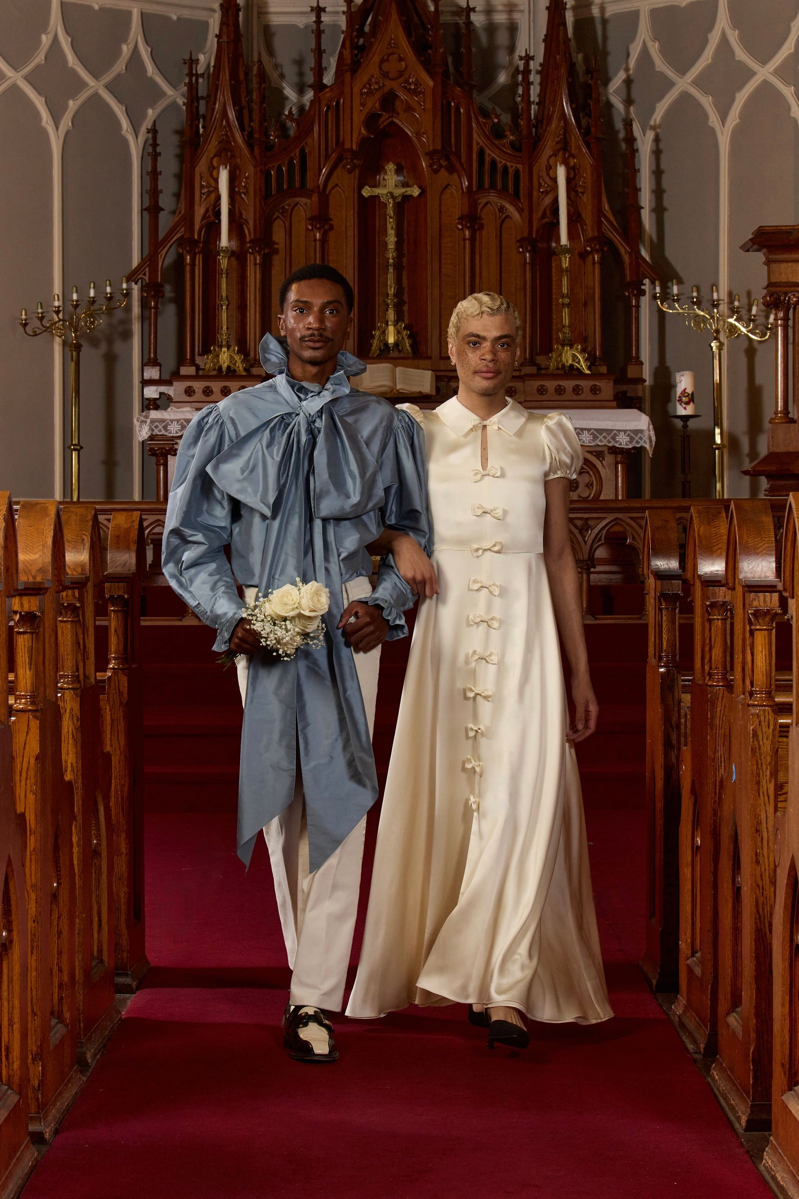 Image may contain Khem Birch Logan Richardson Adult Person Wedding Clothing Footwear Shoe and Candle