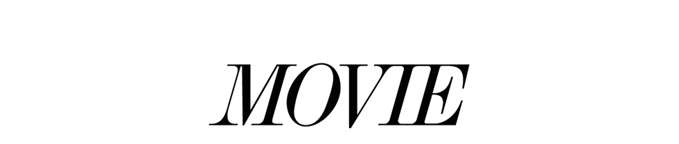 stylized text featuring the word movie emphasized