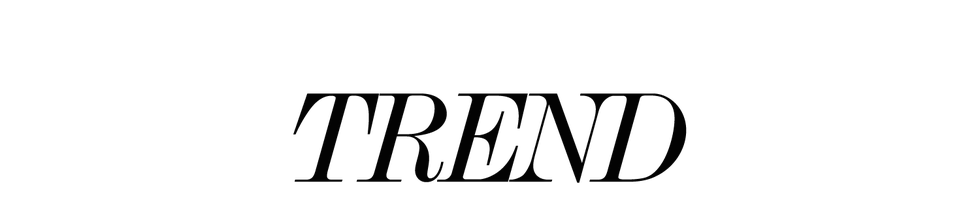 text depicting the word trend in a stylized font