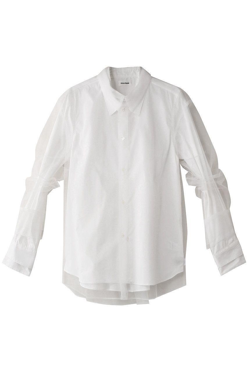 「チカ キサダ」チュールレイヤー カラーシャツ
