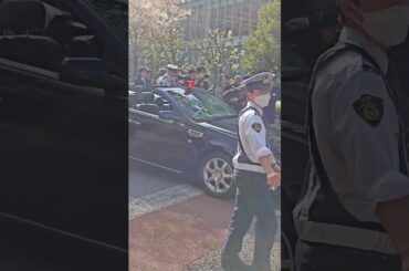 交通安全パレード🚨、一日警察署長・TBSアナウンサー篠原梨菜さん、キャデラック儀礼オープンカー🚨、東京・赤坂界隈