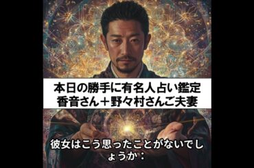 【勝手に有名人占い鑑定！】香音さん＋野々村真さんご夫妻