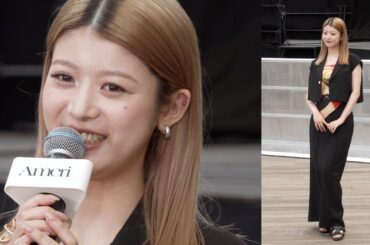 馬場ふみか、幸せマイルールは「美味しいご飯」　スカーフをインナーに上級者コーデ　#Ameri