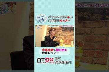 地元・和歌山県産のイチゴパフェにご満悦の #中島由貴「#アニバ声優 ～記念に○○してみた～」動画配信サイトAT-DXにて好評配信中！#櫻川めぐ #atdx #声優 #バンドリ #ロゼリア