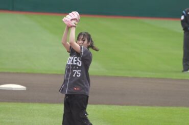2025-05-04 矢吹奈子さん始球式　楽天イーグルス-オリックスバッファローズ戦 楽天モバイルパーク宮城 4K