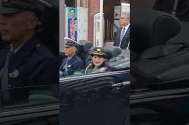 一日警察署長・TBSアナウンサー篠原梨菜さん🚨👮‍♀️、キャデラック儀礼オープンカー🚨、交通安全パレード