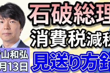 青山和弘「政府・自民、消費税減税を見送り方針　参院選で争点に！」「石破総理『3000万円闇献金』文春報道を完全否定」「『選択的夫婦別姓』今国会では不成立の公算自民が法案取りまとめ見送り方針」５月１３日