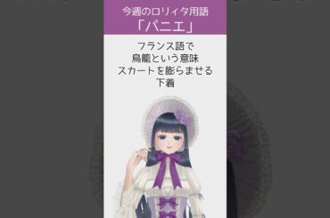 【今週のロリィタ用語】パニエ【Vtuber烏丸ありす】#ロリィタ #ロリータファッション #ゴスロリ