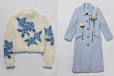 カナコ タムラ25年秋冬ウィメンズウェア、“アンティークの食器”着想花柄ニット＆バラの花束付きコート - ファッションプレス