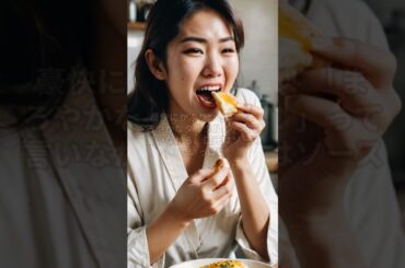 篠原梨菜アナタルタル醤油で豪快食！