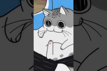 ツメ切りを終わらせるネコ