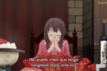 超高級霜降り赤ガニに…すんごい高級シュワシュワまで… 【#めぐみん#この素晴らしい世界に祝福を！＃このすば】#shorts #anime