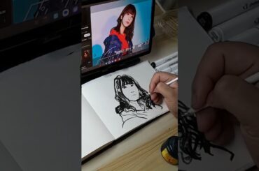 Aimin quick #sketch #AimiTerakawa #寺川愛美 #KasumiToyama #戸山香澄 #バンドリ #drawing #声優 #poppinparty