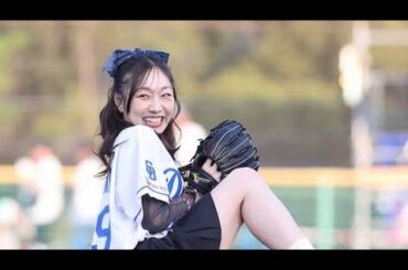 中日ファンの元SKE・須田亜香里　黒のショートパンツ姿で始球式　豪快フォームで左腕振った！