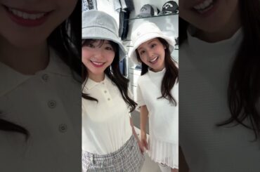 可愛いコーデにニコニコの2人💘#塩川菜摘 #笹井千織 #セントフォースゴルフクラブ #ゴルフ女子 #ゴルフ #ゴルフアパレル #ゴルフウェア #ゴルフファッション#キャロウェイ#トラヴィスマシュー