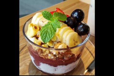 NISHINOMIYACOFFEEさん　オーガニックアサイーボウルとロイヤルミルクティー