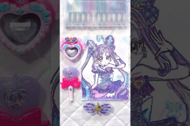 キミとアイドルプリキュア♪キュアキュンキュンを描いてみた🎼💜#shorts
