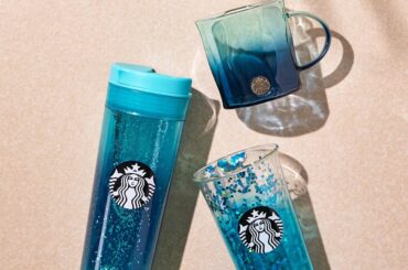 スターバックス“深海”グラデーションのボトルやグラス、ターコイズきらめくタンブラーも - ファッションプレス