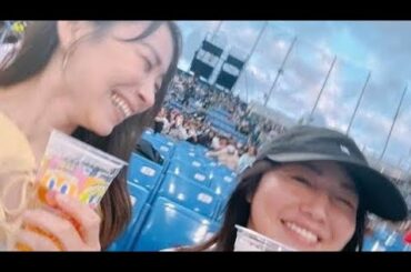 磯山さやか41歳「いつもながらすっぴんとは思えない可愛さ」　神宮球場に降臨...山田幸美アナが激写