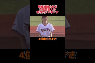 「過去に野球経験している女性芸能人」始球式ランキング！#野球 #野球解説 #野球大好き #shorts #ランキング #始球式