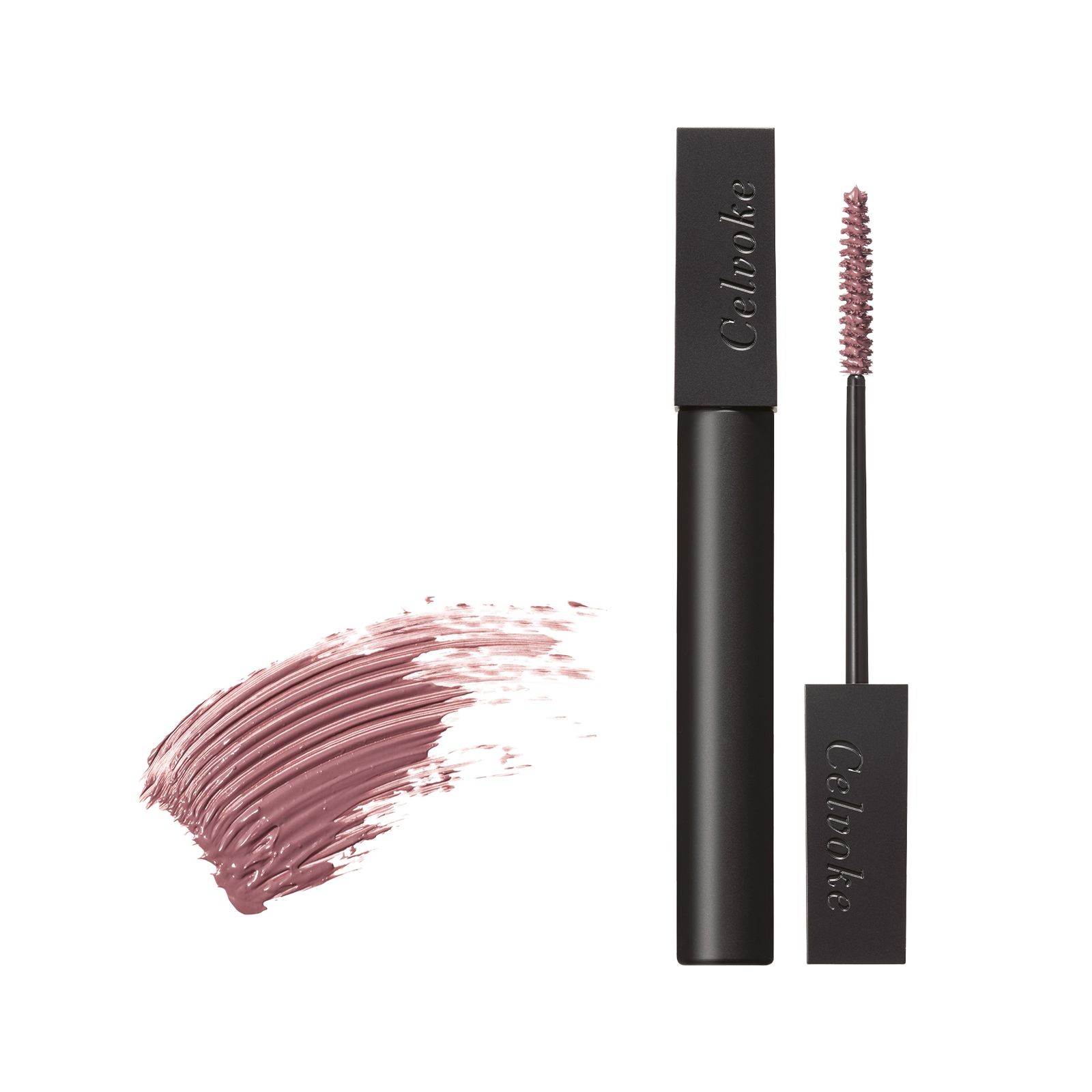 ミルキーでスモーキーな発色のモーヴピンクが、まつ毛をじんわりと染め上げ、優しげななかにミステリアスさを感じるまなざしに。ロングampセパレート仕上げで、お湯で落とせるフィルムタイプ。オムニコンシャス ラッシュ 02 ￥3850  セルヴォーク