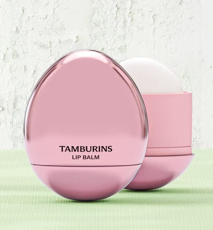 pink lip balm containers with branding