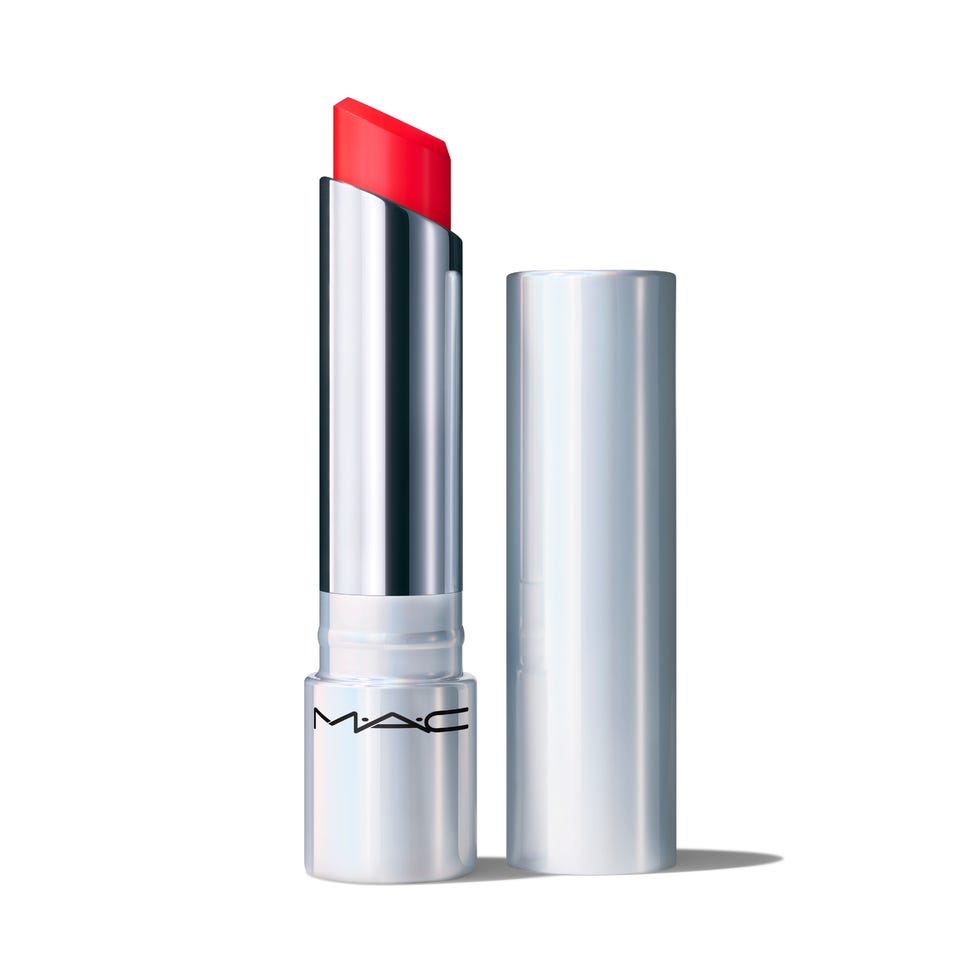 lipstick tube showcasing a bright red shade