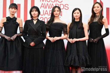 乃木坂46、透明感際立つブラックドレス姿 梅澤美波ら5人でレカペ登場【MUSIC AWARDS JAPAN】|au Webポータル芸能ニュース
