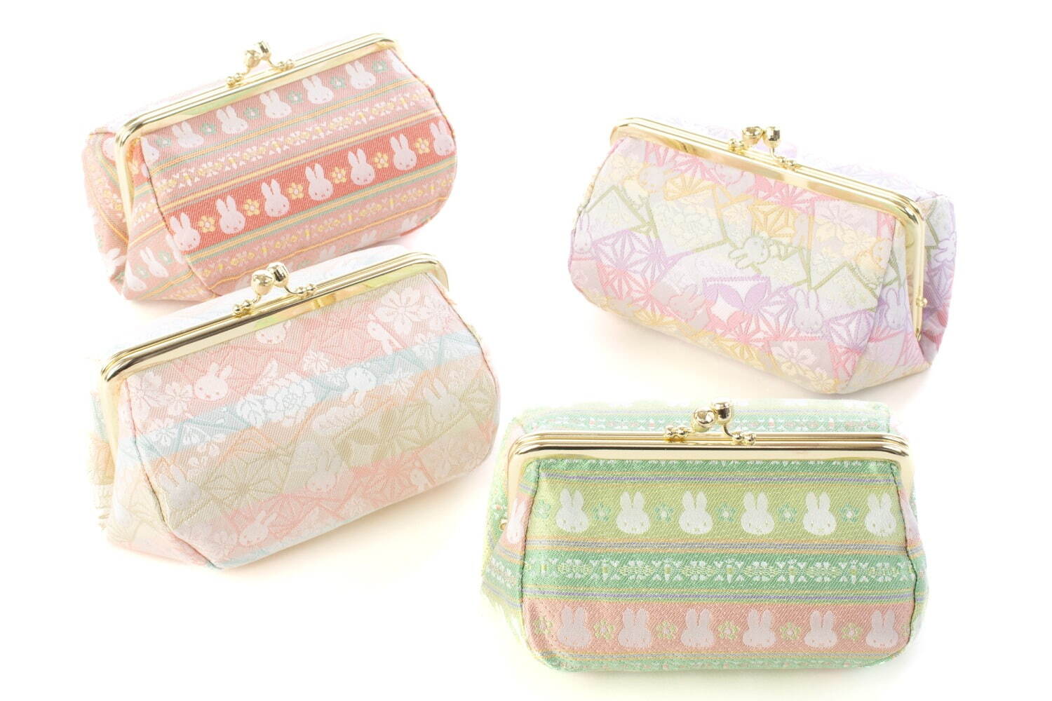 「がま口コスメポーチ」各8,800円