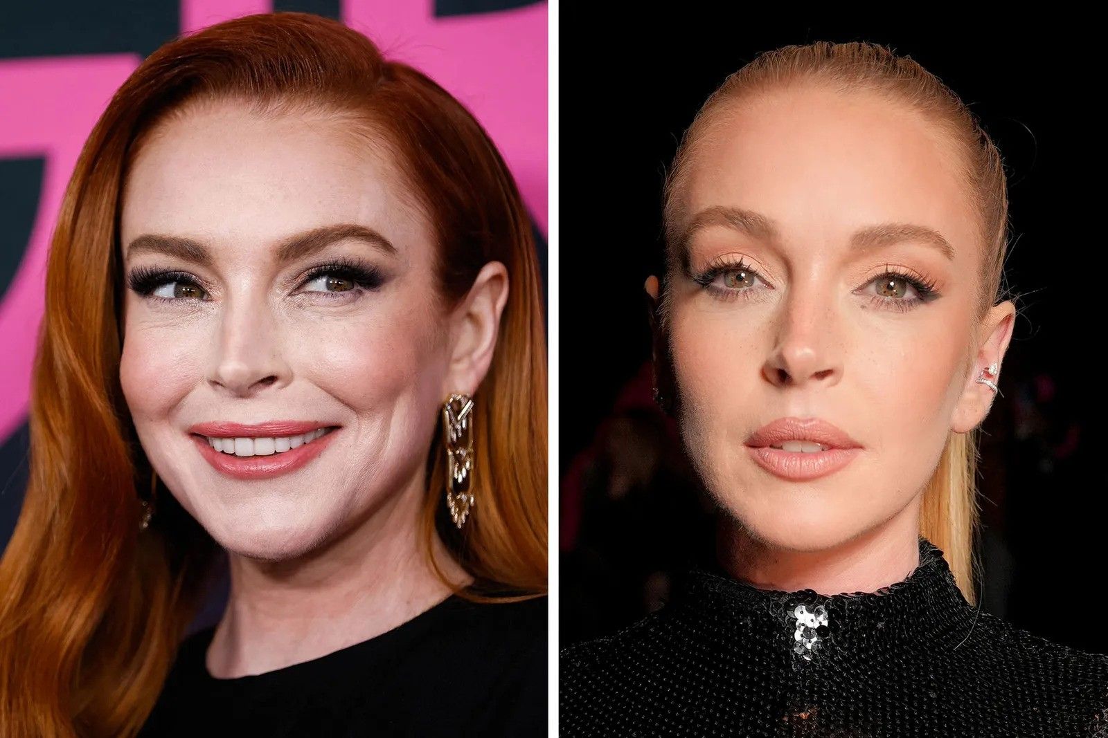 Image may contain Lindsay Lohan Lindsay Lohan Head Person Face Adult Accessories Earring and Jewelry