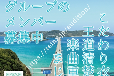 オーディション TEINX 王道清楚系アイドルオーディション 主催：合同会社TEINX、カテゴリ：アイドル(正統派)