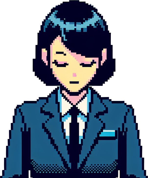 銀行員のドット絵のイメージ
