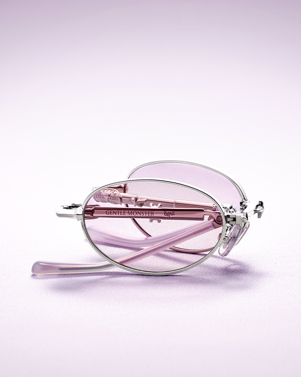 stylish pinktinted sunglasses by gentle monster