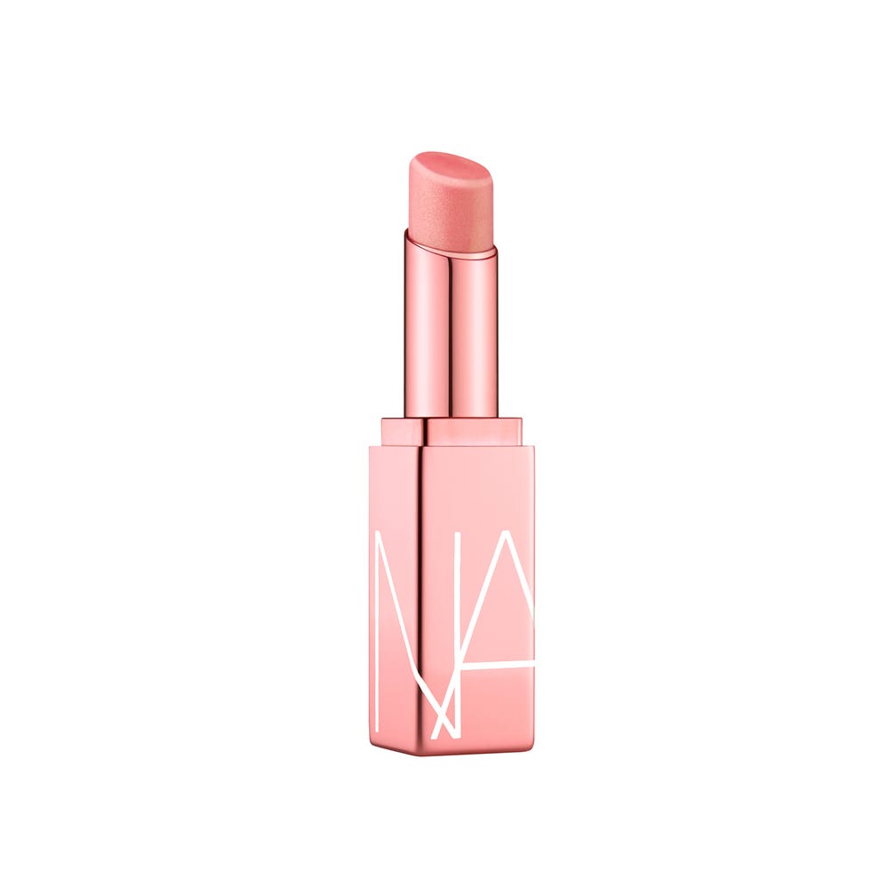 lip balm in a sleek pink tube