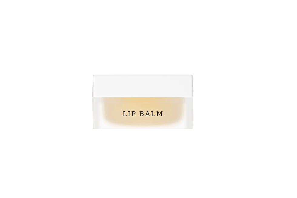 container of lip balm with a minimalistic design