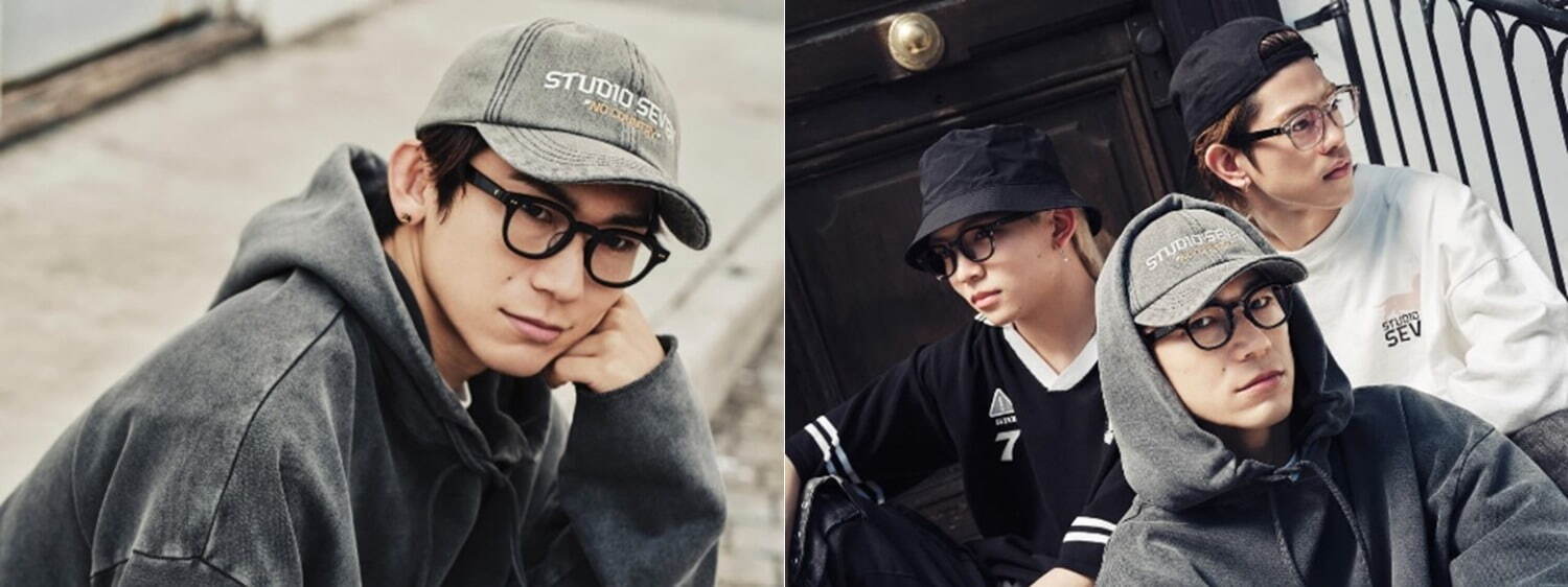 Zoff×EXILE NAOTOのスタジオ セブン、台形フォルムの太縁眼鏡＆サングラスなど計40種｜写真1