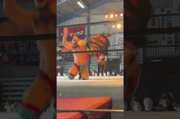 オルカのラリアットで定アキラ吹っ飛ぶ！！