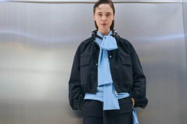 プラン シー25年秋冬、“大ぶりリボン付き”パステルブラウス＆リバーシブルのシアリングジャケット - ファッションプレス