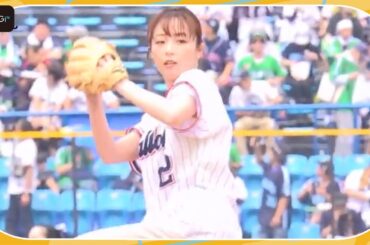 宇垣美里、始球式で見事なノーバン投球！「とにかくノーバンで届けたい」と安堵