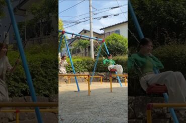 中嶋優月 村山美羽 ブランコで童心に帰るみゅーづ♪マクドナルドCMオフショット！櫻坂46