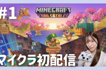 マイクラ初心者のゆるゆる初冒険🌸夜までにおうち作れるかな？🏠【はじめての配信】