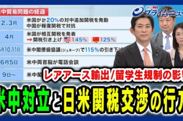 【どうなる？米中対立】米中トップが電話で直接対決！レアアース輸出規制＆留学生規制に中国は 小林鷹之×神保謙×江藤名保子 2025/6/9放送＜前編＞