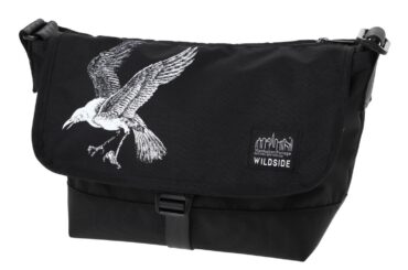 ワイルドサイド ヨウジヤマモト×マンハッタンポーテージ、“カラス”描いたメッセンジャーバッグ - ファッションプレス