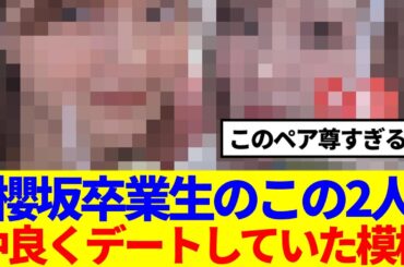 【櫻坂46】卒業生のこの2人が仲良くデートしていた模様www