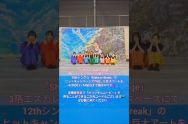櫻坂46 お知らせ！12thシングル「Make or Break」ヒットキャンペーンで作成した巨大アートを6/23〜7/6まで展示中です！