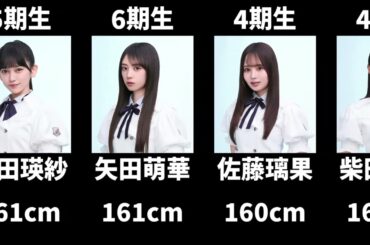 現在の乃木坂メンバーを身長順に並べてみた #乃木坂46