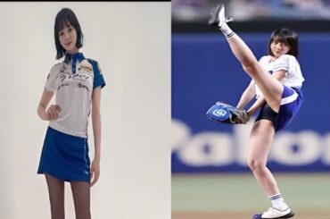 「役満ボディー」岡田紗佳が魅せた豪快始球式フォーム！足上げ投球にスタンドどよめき【中日vs日本ハム】