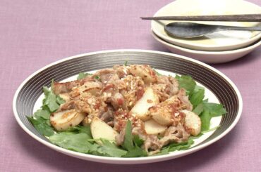 【3分クッキング公式】梅肉だれの豚こま長芋炒め