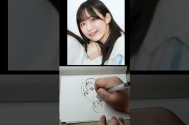 Another #sketch of #Mygo's #vocalist #YoumiyaHina #羊宮妃那. Just #pens this time #声優 #drawing #ytshorts